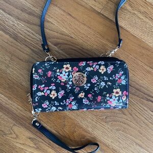 Floral Black Crossbody Bag
